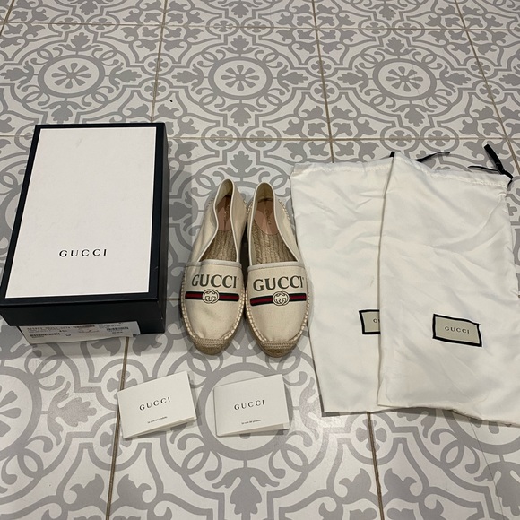 Gucci Logo Canvas Espadrilles - Picture 7 of 9